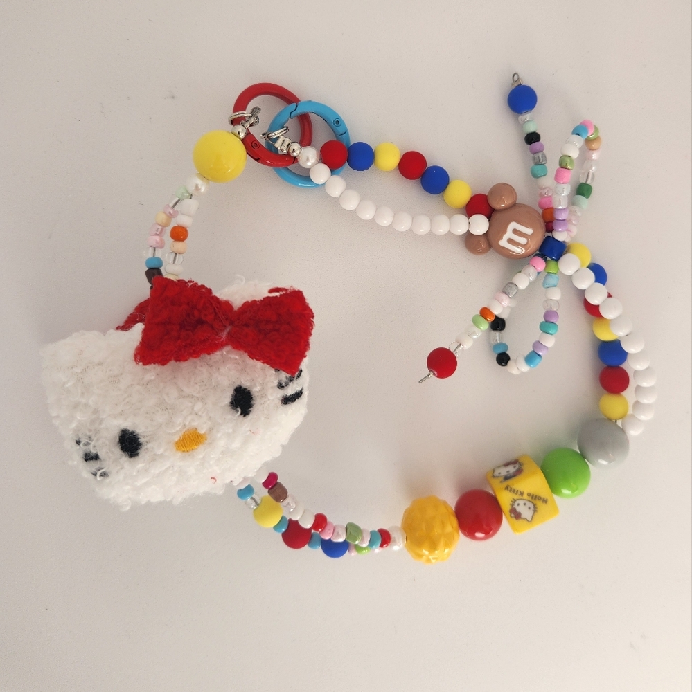 Hello Kitty Beaded Bag Charm